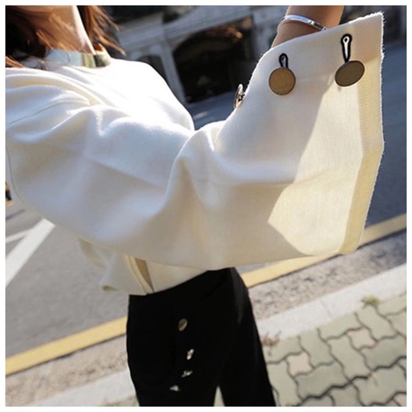 Eggshell White Microfiber Faux Suede Top - Picture 4 of 5